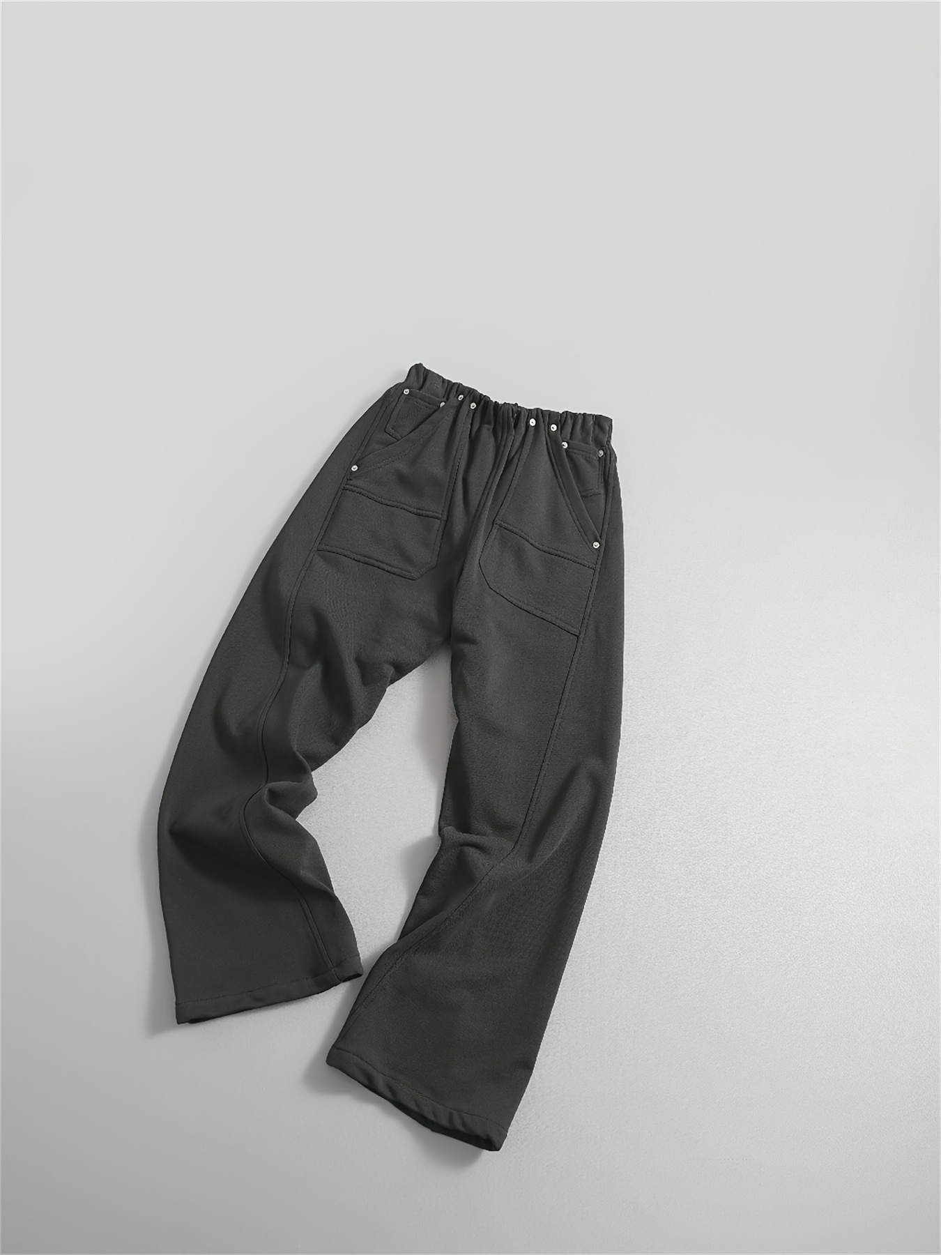 mens trendy solid style loose fit pants comfy casual trousers for mens outdoor activities details 1