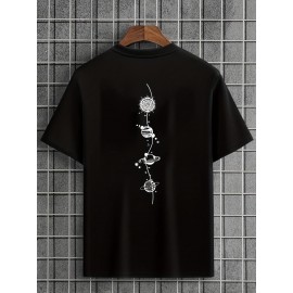 Mens Bold Graphic Active Tee - Soft Crew Neck, Ultra-Comfortable for Summer, Perfect for Gym, Running & Casual Wear