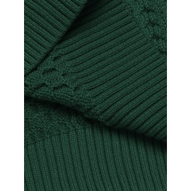 Men's Slim Fit Turtleneck Sweater - Casual Solid Color Knit Pullover for Fall/Winter, Polyester Blend, Best for Christmas