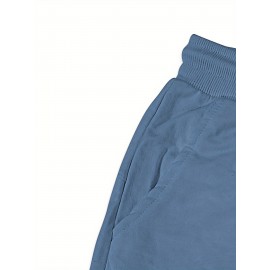 Men'S Casual Halloween-Themed Drawstring Shorts, Cotton Knit Fabric, Solid Color, Regular Fit, Elastic Waistband - Summer Leisure Pants