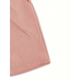 Men'S Halloween-Themed Cotton Shorts, Casual Drawstring Knit Fabric Shorts, Regular Fit, with Slight Stretch, Solid Color Design