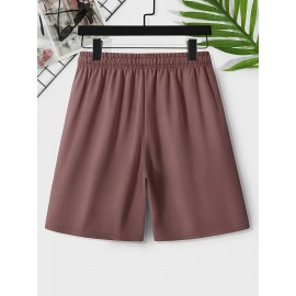 They Who Stand Print, Men's Breathable Drawstring Pants, Loose Casual Waist Simple Style Comfy Shorts For Spring Summer Outdoor Fitness Cycling Climbing Mountain Holiday Daily Commute Dates Sports Workout Trousers