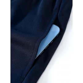 They Who Stand Print, Men's Breathable Drawstring Pants, Loose Casual Waist Simple Style Comfy Shorts For Spring Summer Outdoor Fitness Cycling Climbing Mountain Holiday Daily Commute Dates Sports Workout Trousers