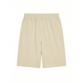 Men's Casual Drawstring Shorts - Comfy Polyester, Printed Design for Summer Sports & Beach Wear