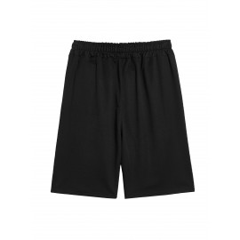 Men's Casual Drawstring Shorts - Comfy Polyester, Printed Design for Summer Sports & Beach Wear